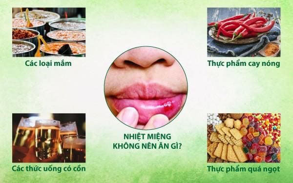 Thực phẩm không nên ăn khi bị nhiệt miệng Thực phẩm không nên ăn khi bị nhiệt miệng