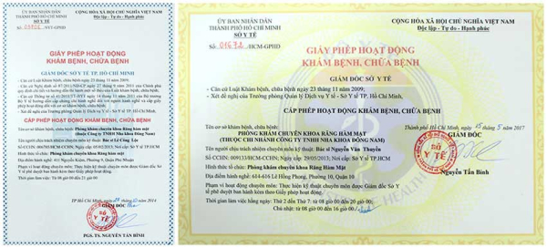 Giấy phép hoạt động