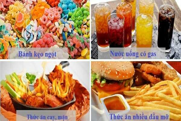 Những thực phẩm không nên dùng