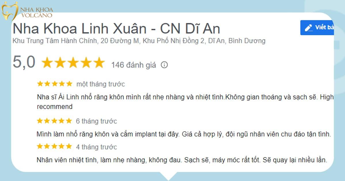 Chia sẻ ý kiến về Nha khoa Linh Xuân Đồng Xoài từ khách hàng nhổ răng