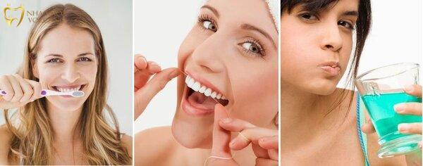 Vệ sinh răng miệng đúng cách và thường xuyên hàng ngày
